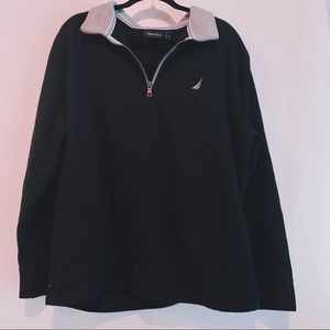 NAUTICA NAVY QUARTER ZIP UP HOODIE SIZE XL